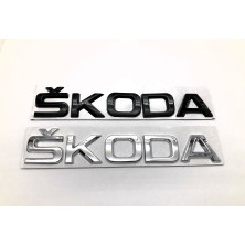 EMBLEMA LOGO TRASERO SKODA CROMADO