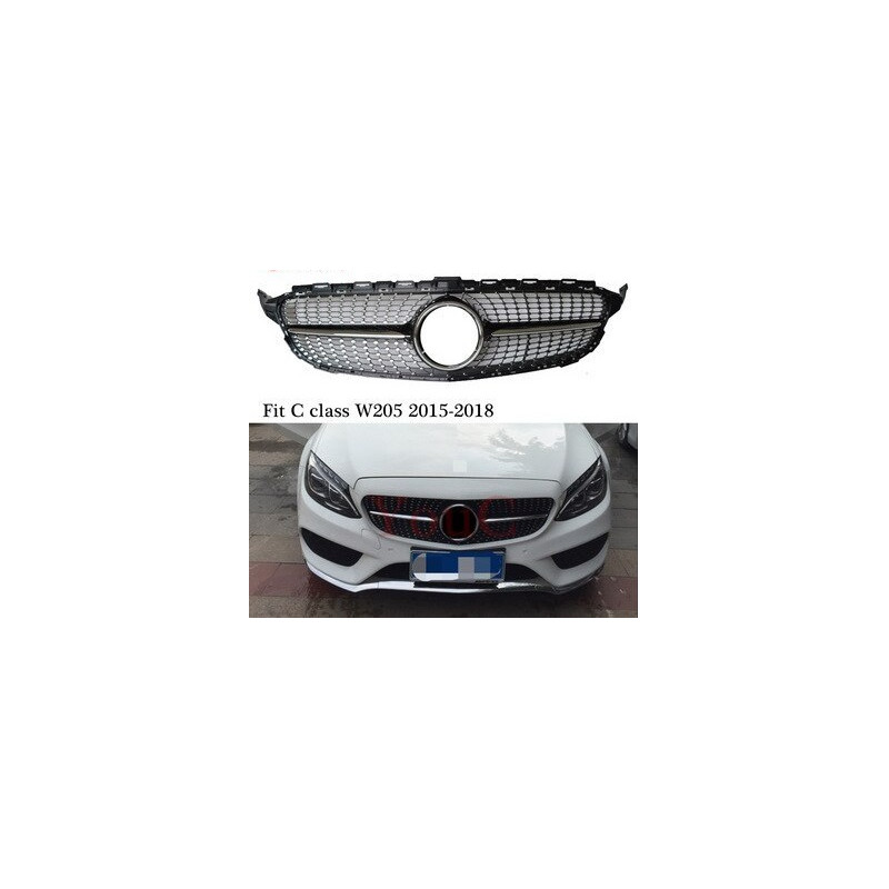 PARRILLA MERCEDES DIAMANTE NEGRA CLASE C W205