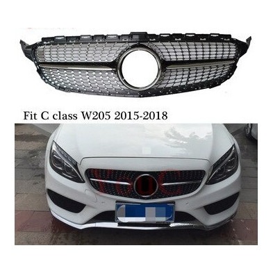 PARRILLA MERCEDES DIAMANTE NEGRA CLASE C W205