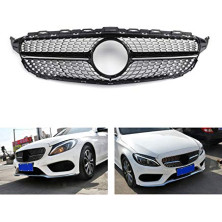 PARRILLA MERCEDES DIAMANTE NEGRA CLASE C W205