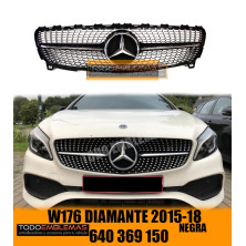 PARRILLA MERCEDES DIAMANTE NEGRA CLASE A W176