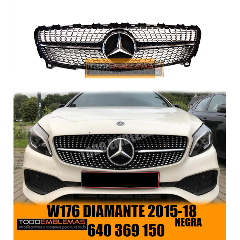 PARRILLA MERCEDES DIAMANTE NEGRA CLASE A W176