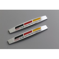 2 Emblemas Laterales AUDI SPORT GERMANY Team Goh Cromado