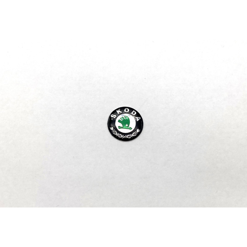EMBLEMA LOGO LLAVE SKODA VERDE 14MM