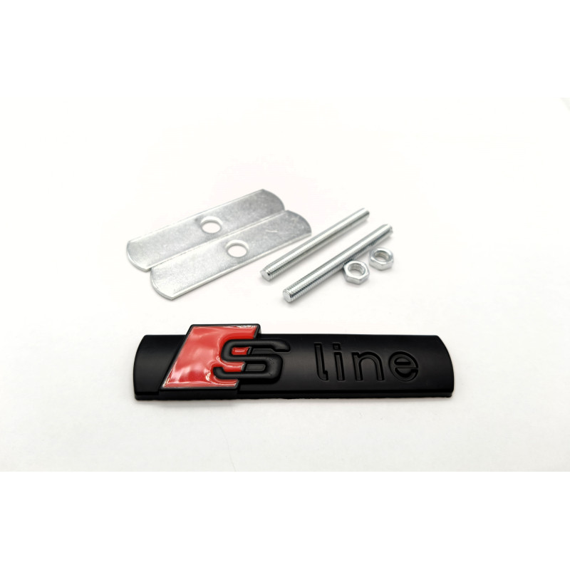 EMBLEMA DE PARRILLA AUDI SLINE NEGRO