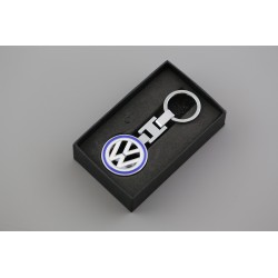 Llavero Metalico VOLKSWAGEN Redondo Azul y Blanco