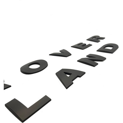 Emblema Delantero o Trasero Letras LAND ROVER Negro Mate