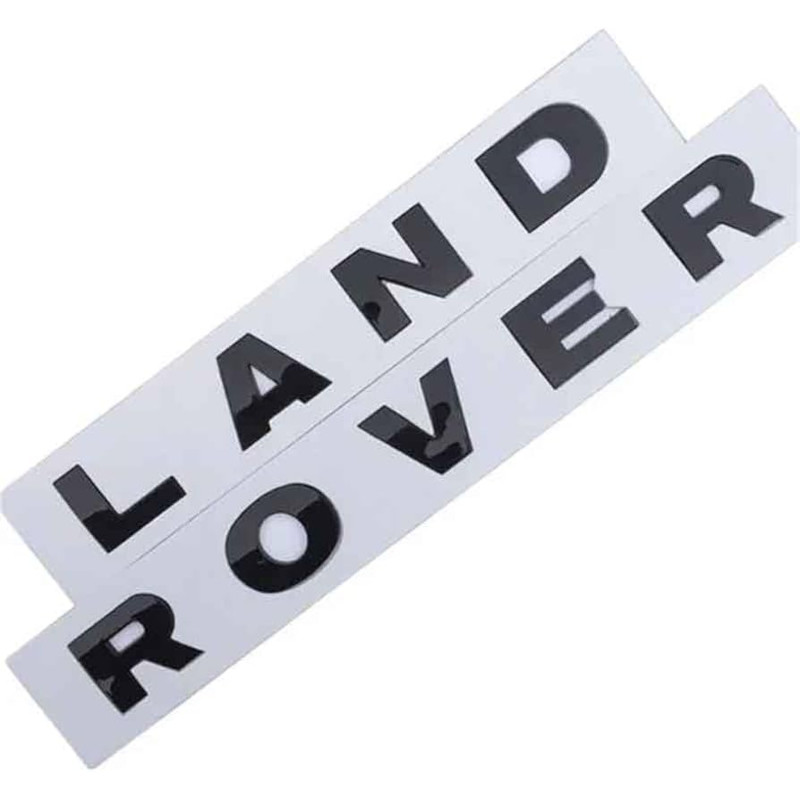 Emblema Delantero o Trasero Letras LAND ROVER Negro Brillo