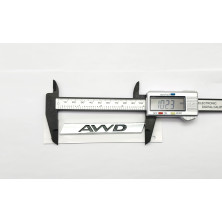 EMBLEMA TRASERO AWD DE JAGUAR CROMADO