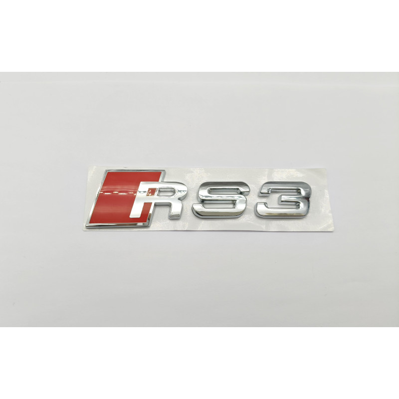 Emblema Trasero AUDI RS3 Pequeño Cromado