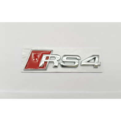 Emblema Trasero AUDI RS4 Pequeño Cromado