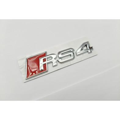 Emblema Trasero AUDI RS4 Pequeño Cromado