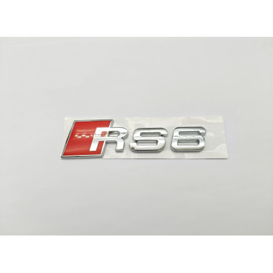 Emblema Trasero AUDI RS6 Pequeño Cromado