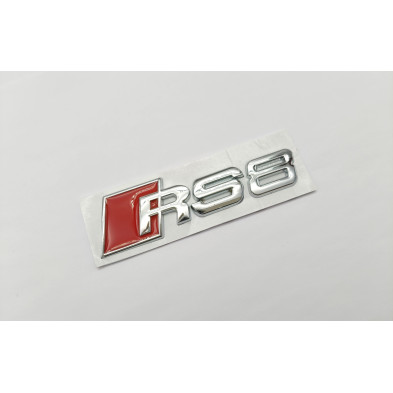 Emblema Trasero AUDI RS8 Pequeño Cromado