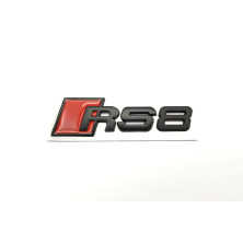 Emblema Trasero AUDI RS8 Pequeño Negro Mate