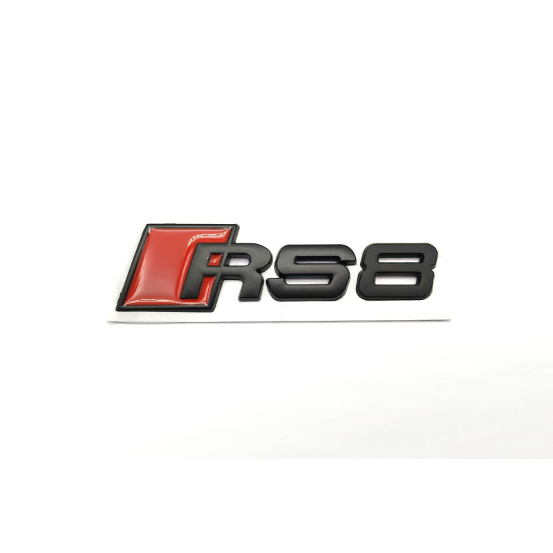 Emblema Trasero AUDI RS8 Pequeño Negro Mate