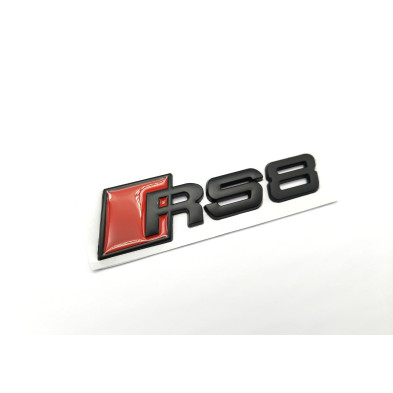Emblema Trasero AUDI RS8 Pequeño Negro Mate