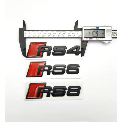 Emblema Trasero AUDI RS8 Pequeño Negro Mate