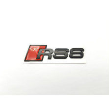 Emblema Trasero AUDI RS6 Pequeño Negro Mate