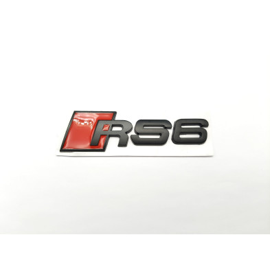 Emblema Trasero AUDI RS6 Pequeño Negro Mate