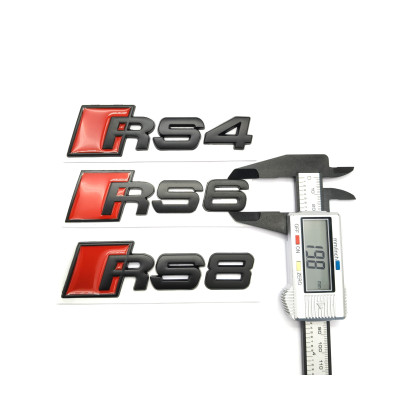 Emblema Trasero AUDI RS4 Pequeño Negro Mate