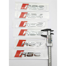 Emblema Trasero AUDI RS6 Cromado