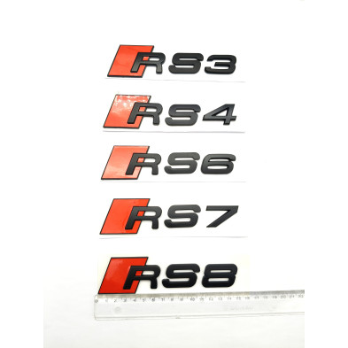 Emblema Trasero AUDI RS6 Negro