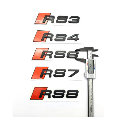 Emblema Trasero AUDI RS6 Negro