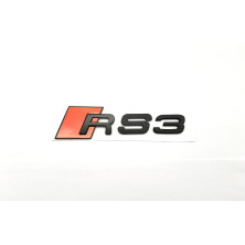 Emblema Trasero AUDI RS3 Negro Mate