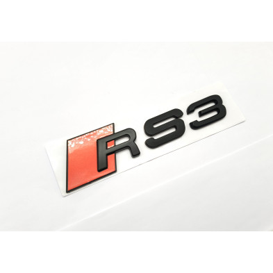 Emblema Trasero AUDI RS3 Negro