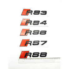 Emblema Trasero AUDI RS3 Negro