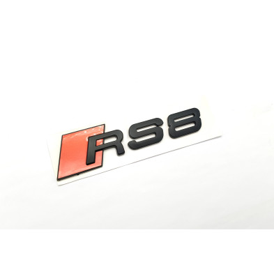 Emblema Trasero AUDI RS8 Negro