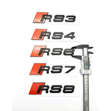 Emblema Trasero AUDI RS8 Negro