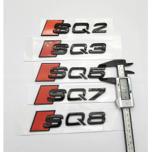 Emblema Trasero AUDI SQ8 Negro