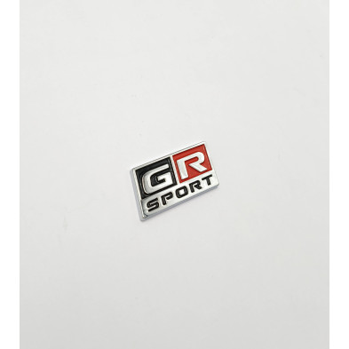 EMBLEMA TOYOTA pequeño GR SPORT plata cromado