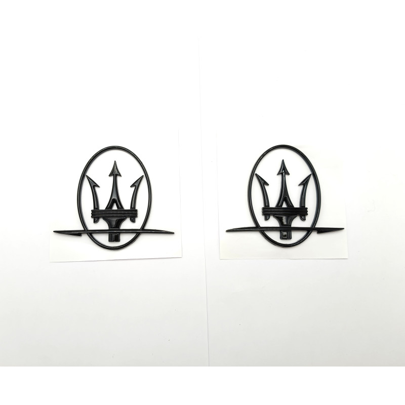 EMBLEMA LOGOS LATERALES MASERATI NEGRO