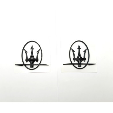 EMBLEMA LOGOS LATERALES MASERATI NEGRO