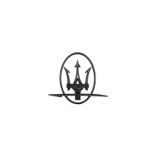 EMBLEMA LOGOS LATERALES MASERATI NEGRO