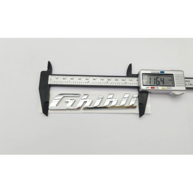 EMBLEMA LETRAS TRASERAS MASERATI Ghibili cromado