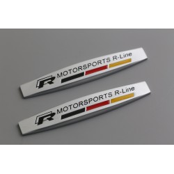 2 Emblemas Laterales VOLKSWAGEN MOTORSPORTS Rline Mate
