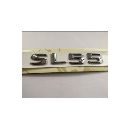 EMBLEMA LETRAS MERCEDES BENZ CLASE SL SL55 CROMADO EMBLEMA LETRAS MERCEDES BENZ CLASE SL SL55 CROMADO