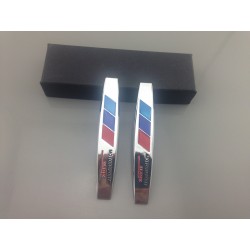 2 Emblemas Laterales BMW Motorsport Sline Cromado