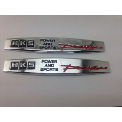 2 Emblemas Laterales HKS Power and Sport Cromado