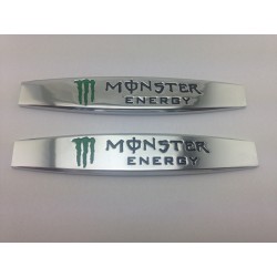 2 Emblemas Laterales Monster Energy Cromado