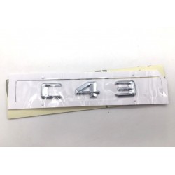 EMBLEMA LETRAS MERCEDES BENZ CLASE C C43 CROMADAS