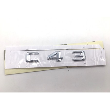 EMBLEMA LETRAS MERCEDES BENZ CLASE C C43 CROMADAS