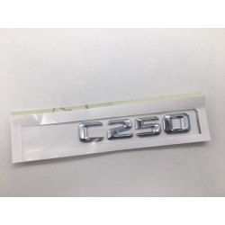 EMBLEMA LETRAS MERCEDES BENZ CLASE C C250 CROMADAS