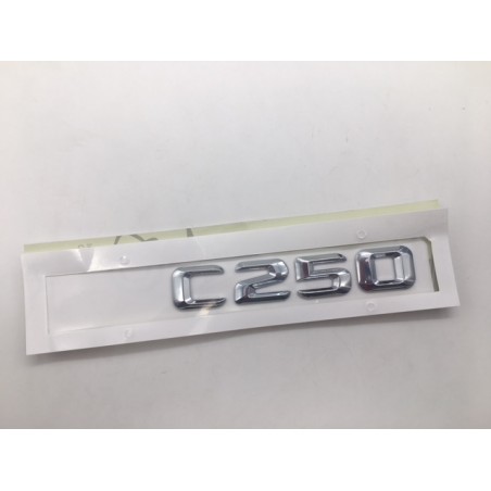 EMBLEMA LETRAS MERCEDES BENZ CLASE C C250 CROMADAS