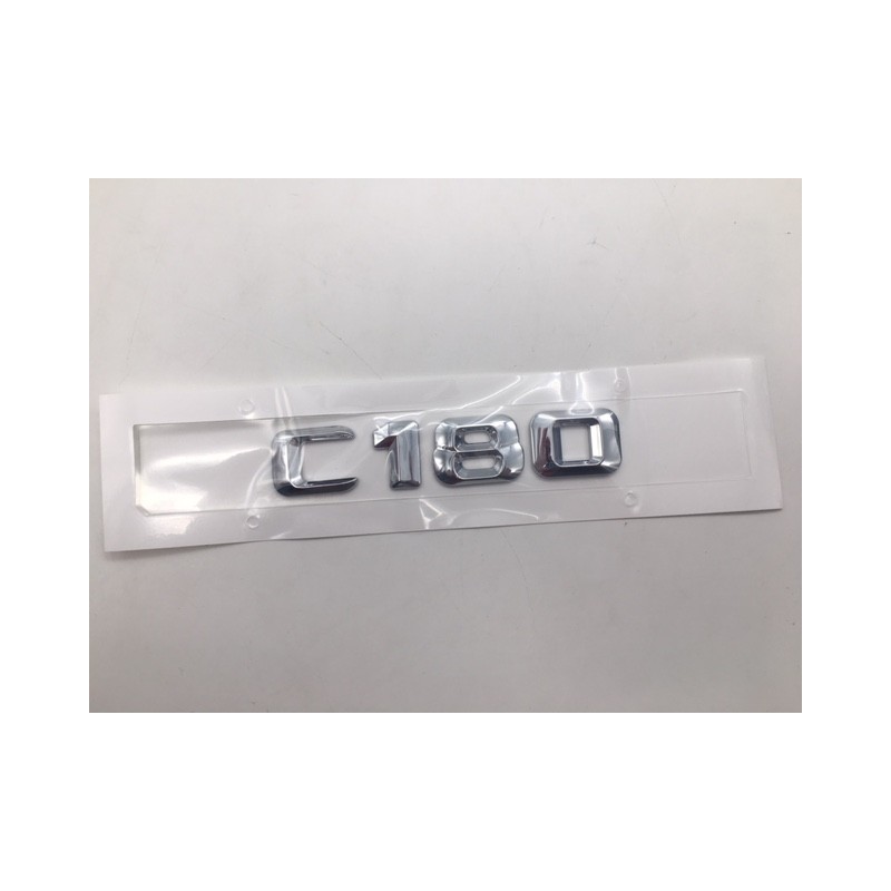 EMBLEMA LETRAS MERCEDES BENZ CLASE C C180 CROMADAS