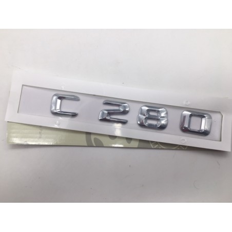 EMBLEMA LETRAS MERCEDES BENZ CLASE C C280 CROMADAS